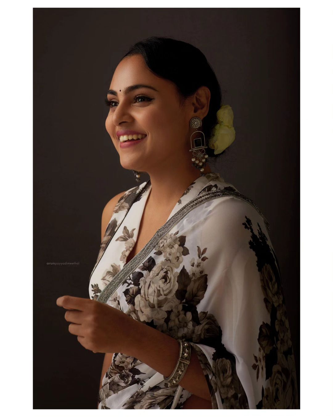 Brown Bliss Hand Embroidered Saree