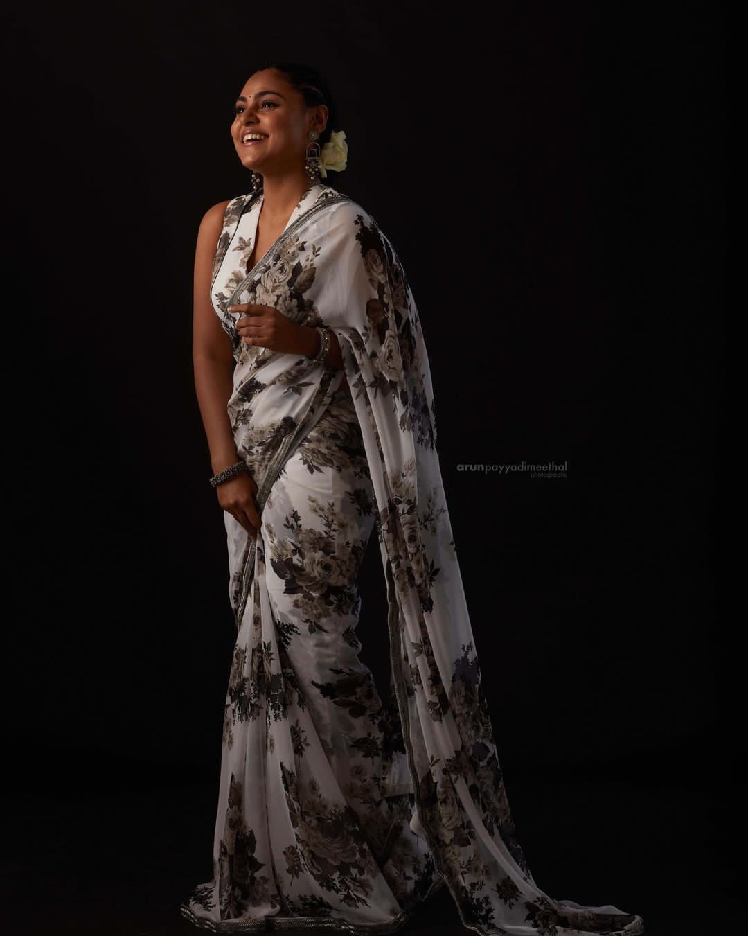 Brown Bliss Hand Embroidered Saree