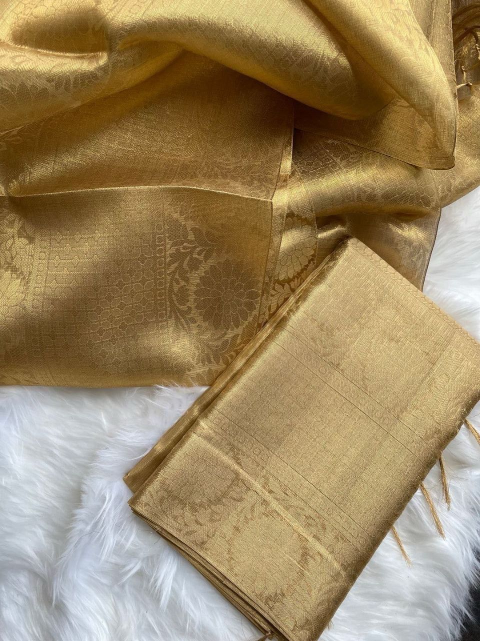 Gold Queen Tissue Silk