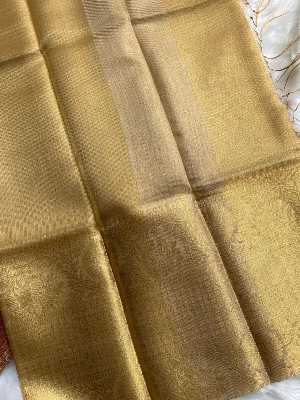 Gold Queen Tissue Silk