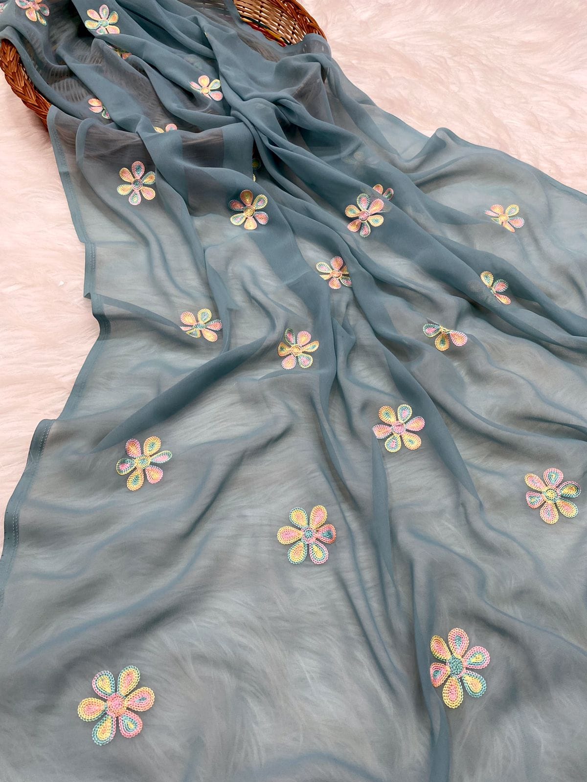 Flora Chiffon Saree