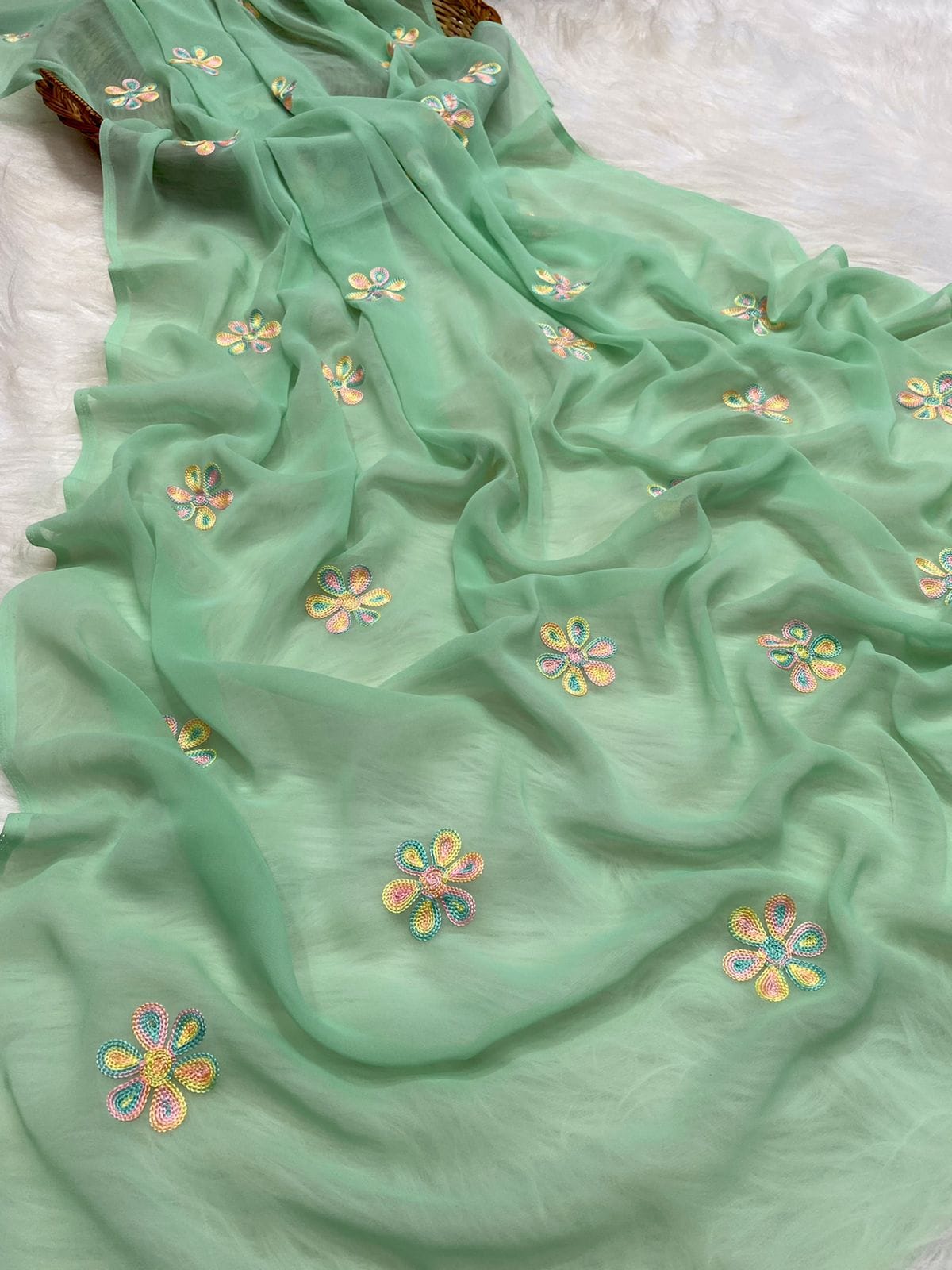 Flora Chiffon Saree