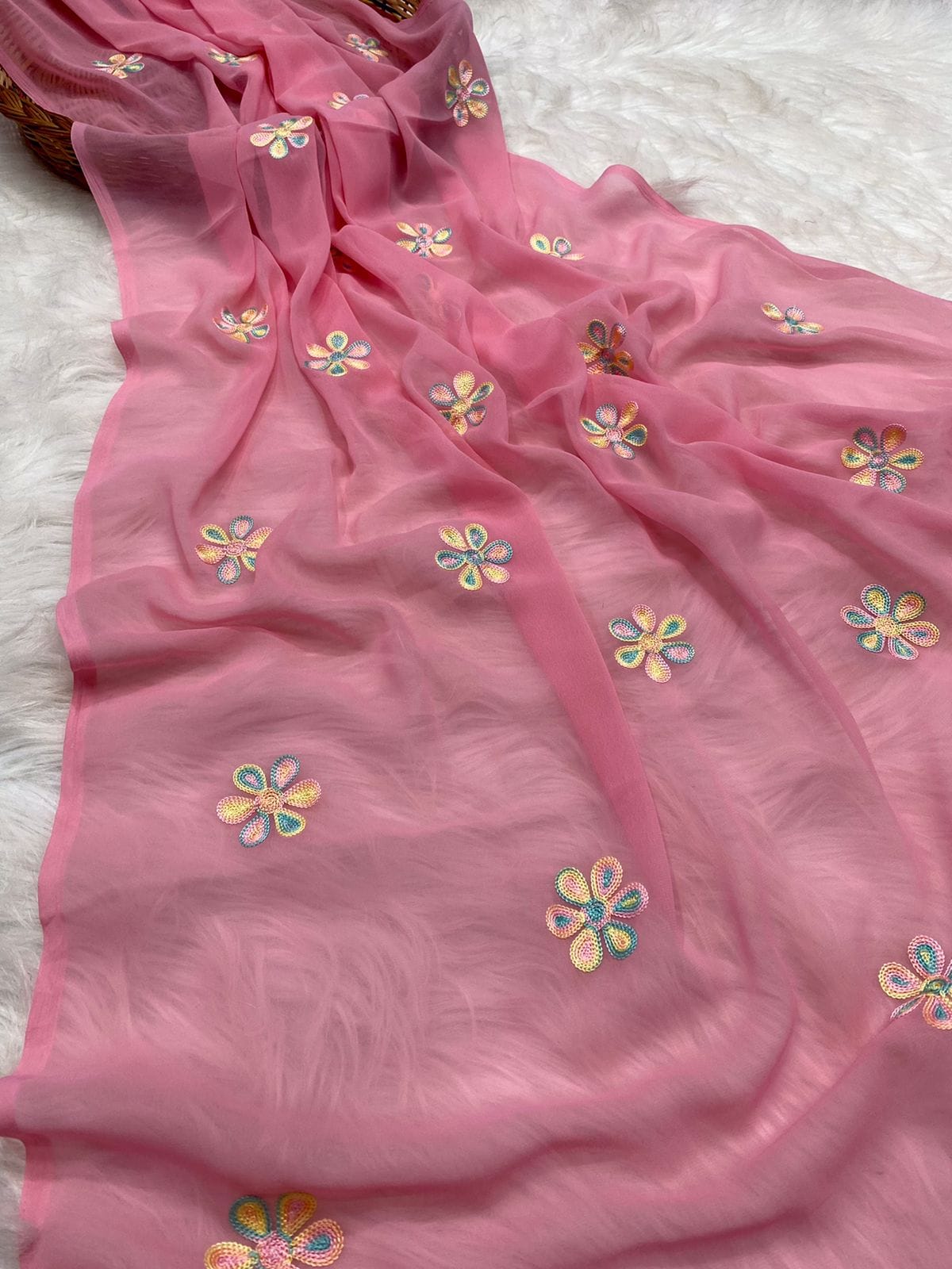 Flora Chiffon Saree