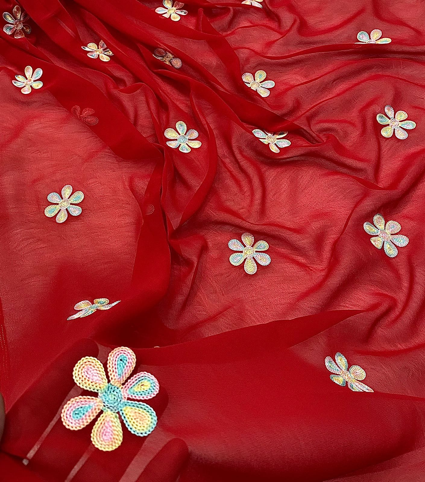 Flora Chiffon Saree