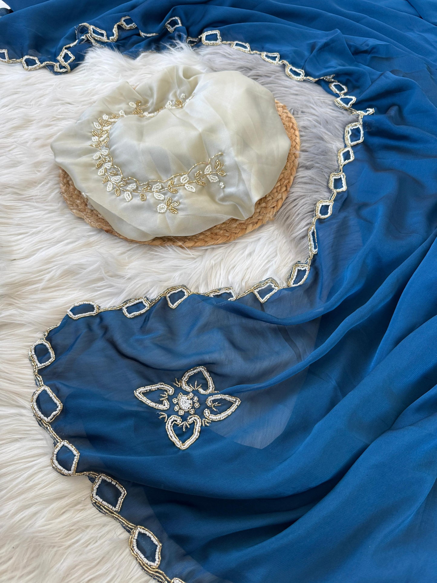 Jiniya Hand work Saree