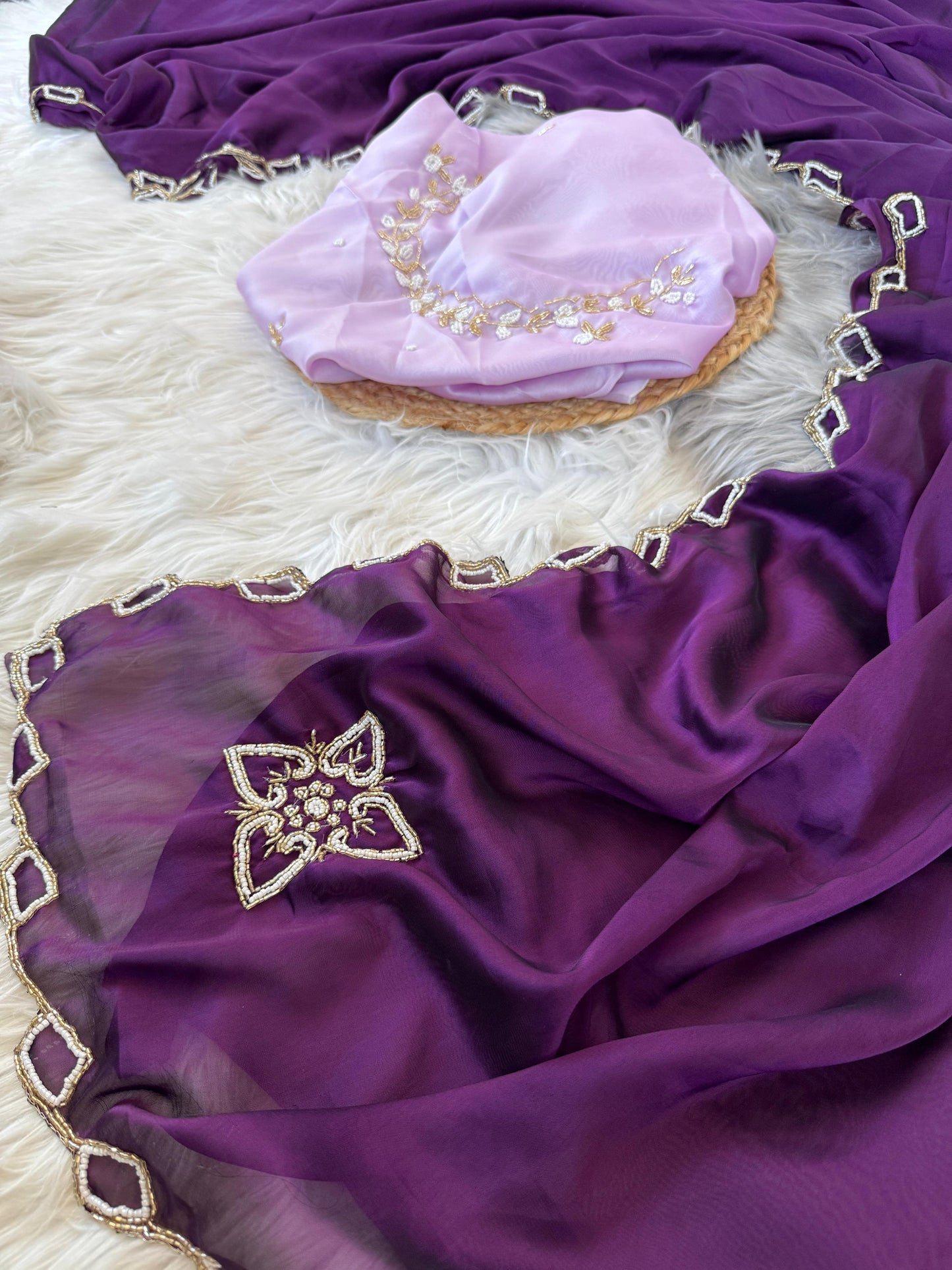 Jiniya Hand work Saree