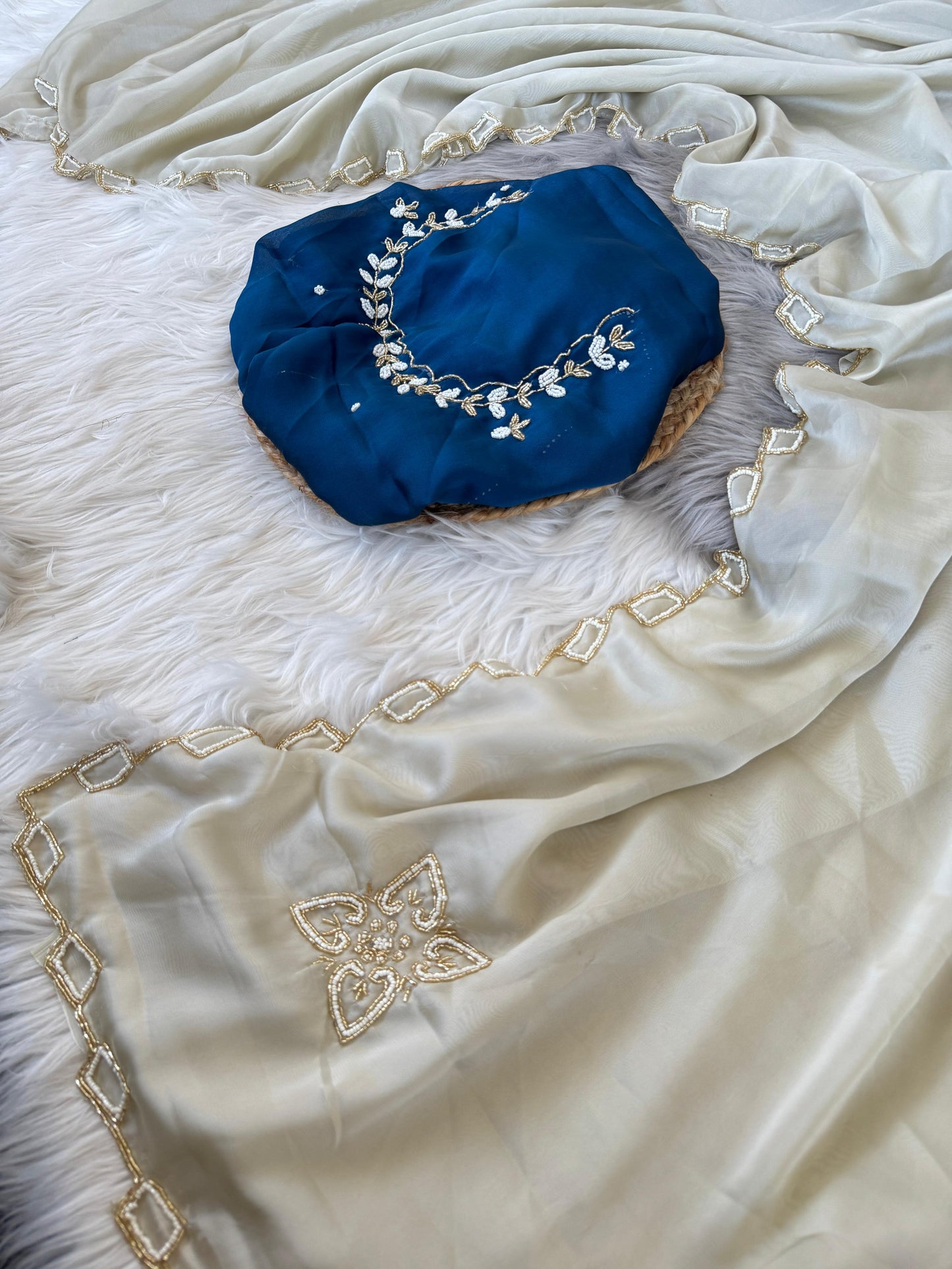 Jiniya Hand work Saree