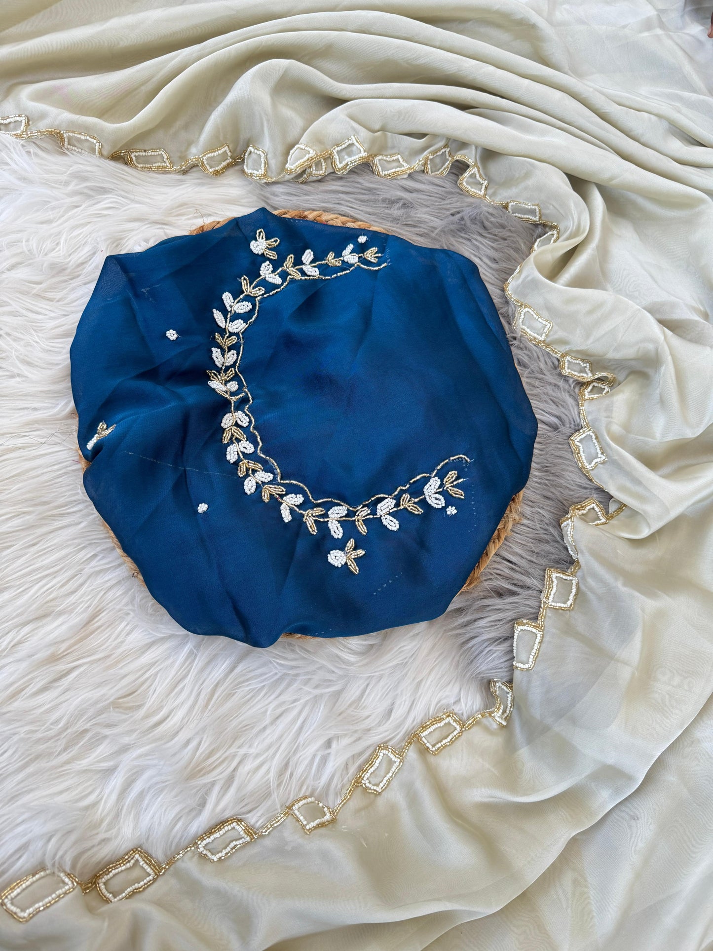 Jiniya Hand work Saree