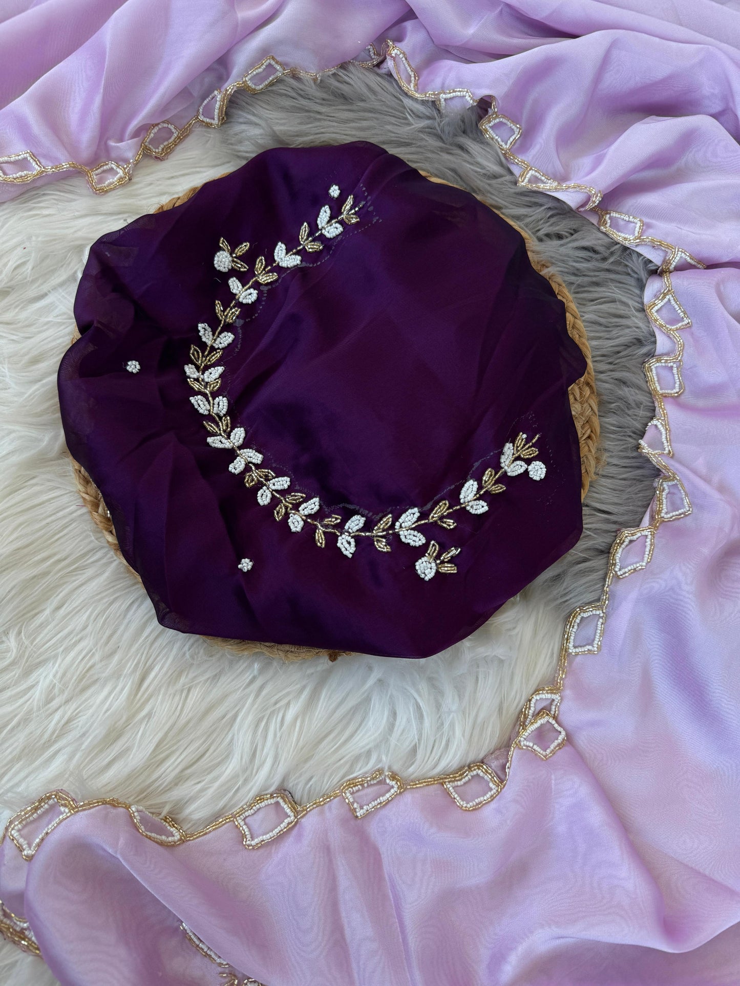Jiniya Hand work Saree