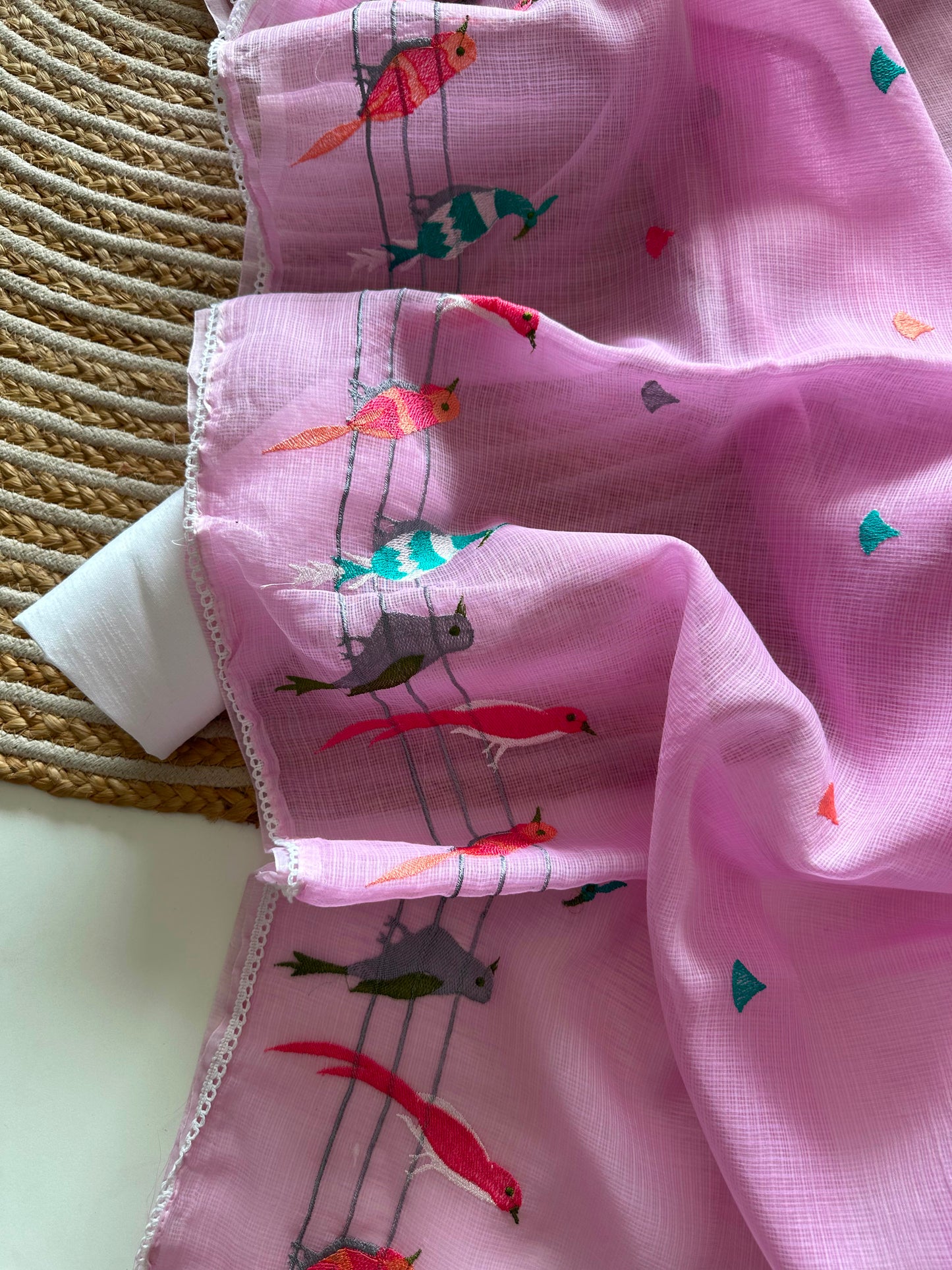 Birds of Bliss Saree(Purple)