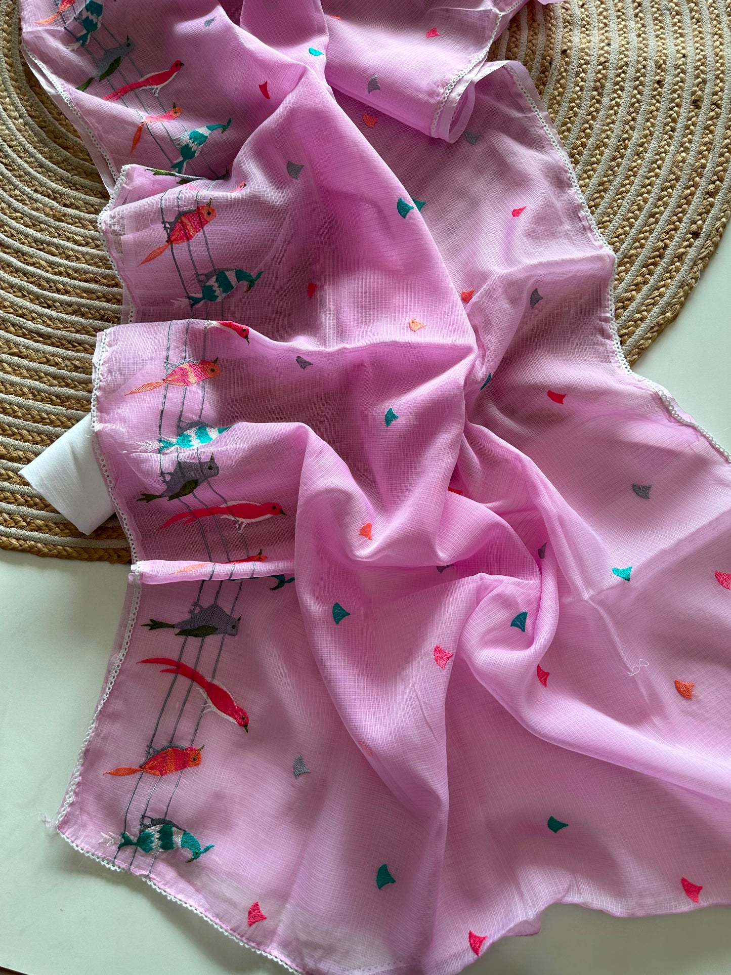 Birds of Bliss Saree(Purple)