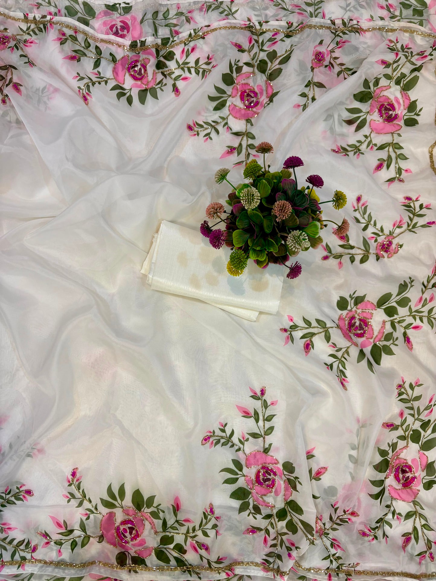 Flora Handwork Saree