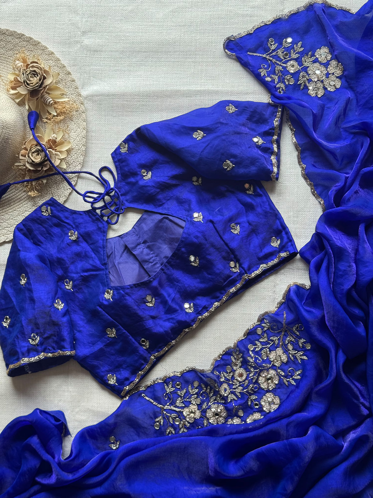 Sapphire Glow Saree