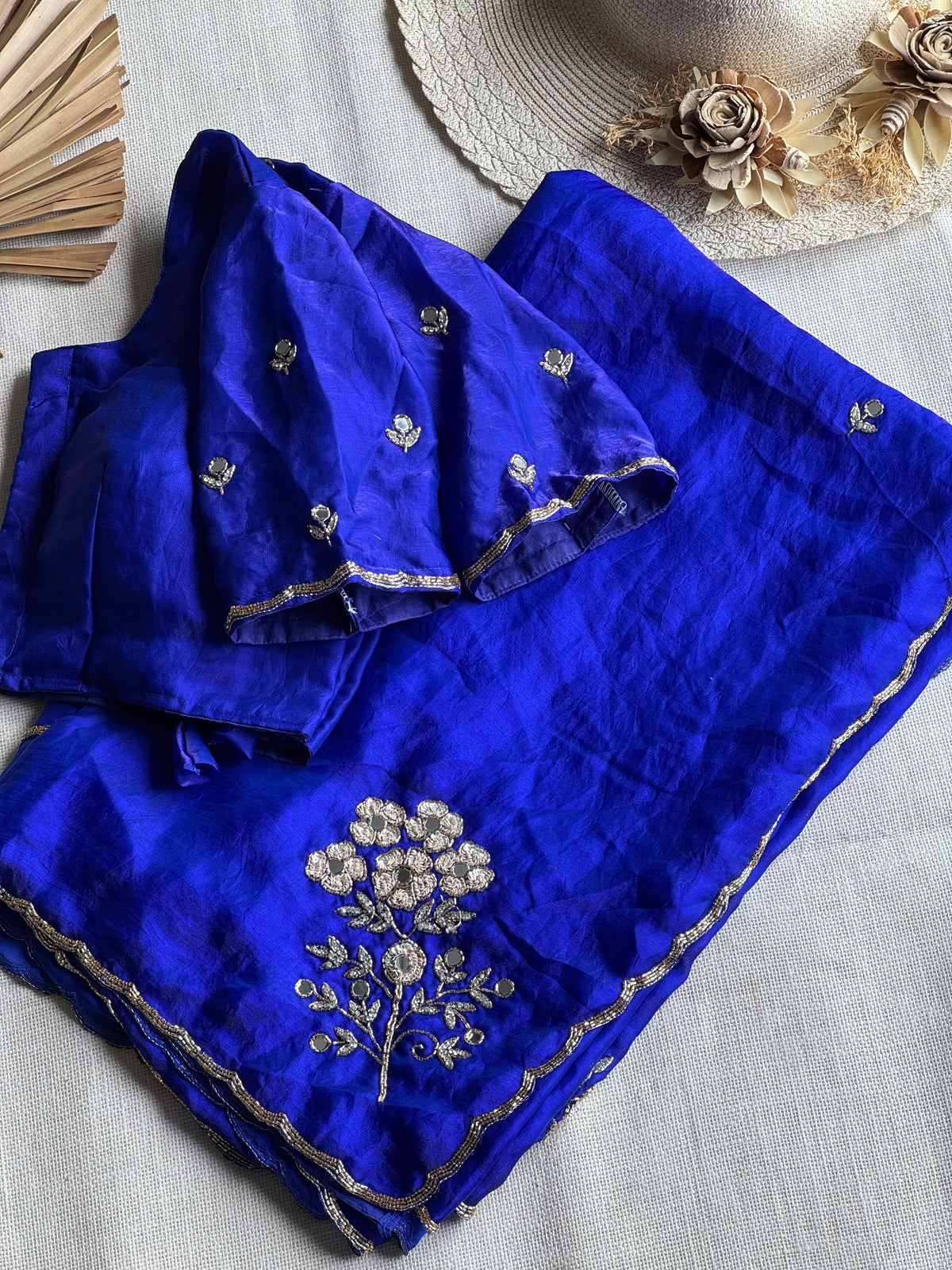 Sapphire Glow Saree