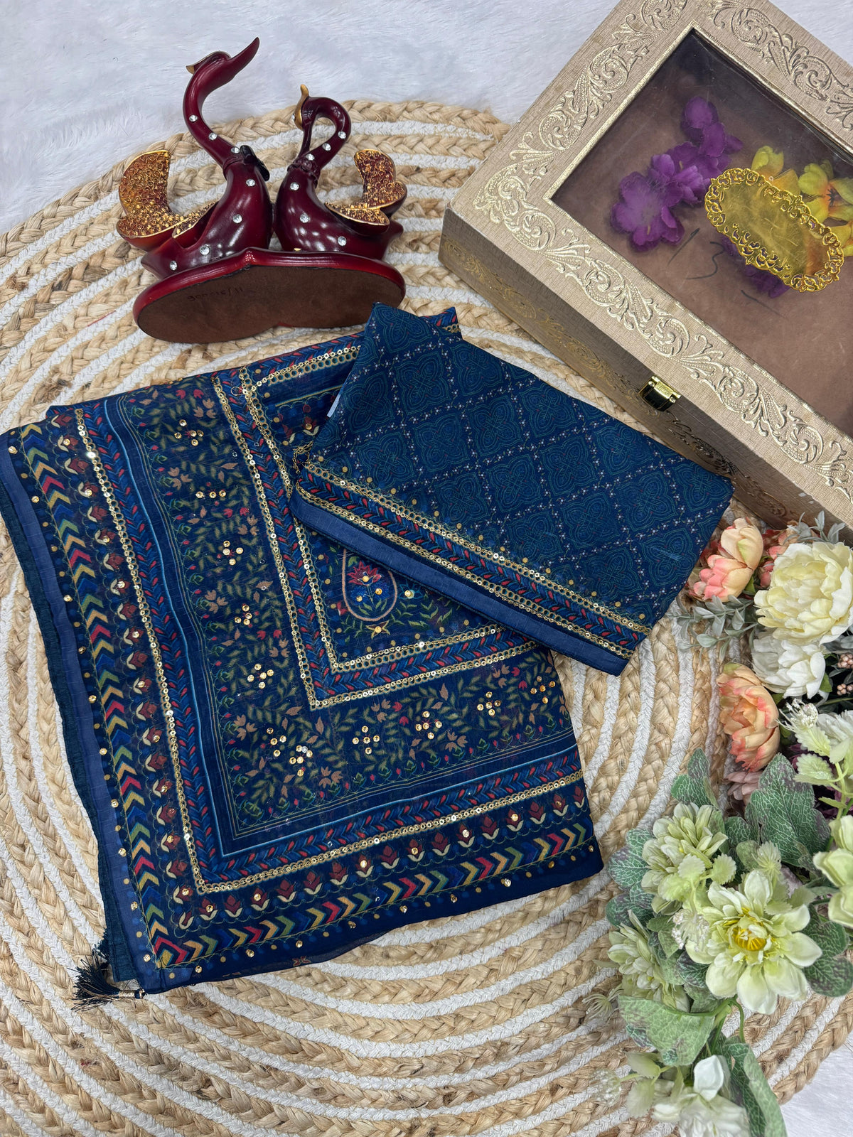 Noor Stonework Saree