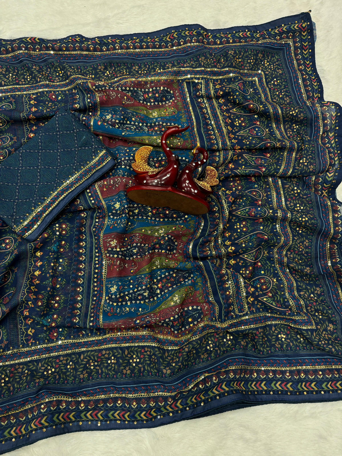 Noor Stonework Saree