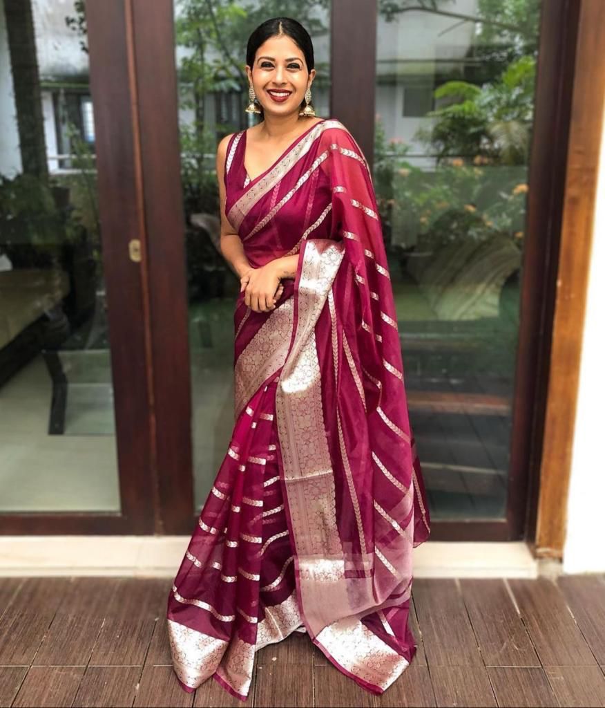 Scarlett Organza Silk Saree